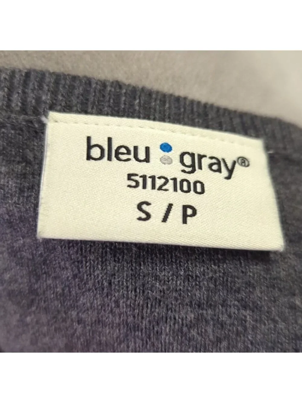 Bleu Gray Women’s Sweater / Size Small / Boat Neck Collar / Grey Striped